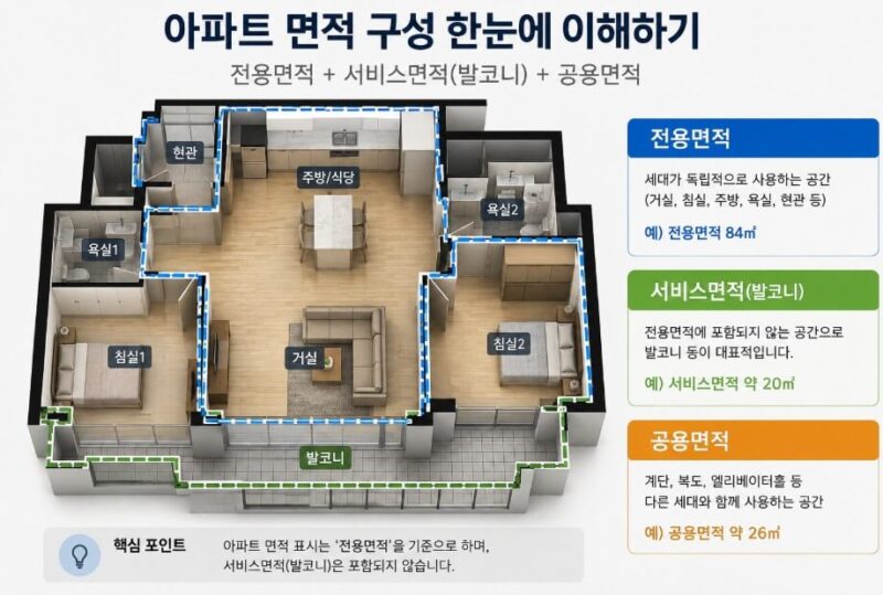 아파트 서비스면적 1