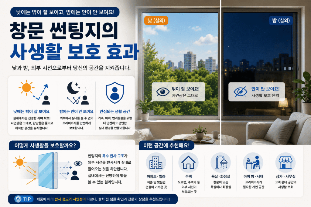창문 썬팅지 vs 암막커튼